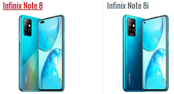 ما هو الفرق بين Infinix Note 8i و Note8؟