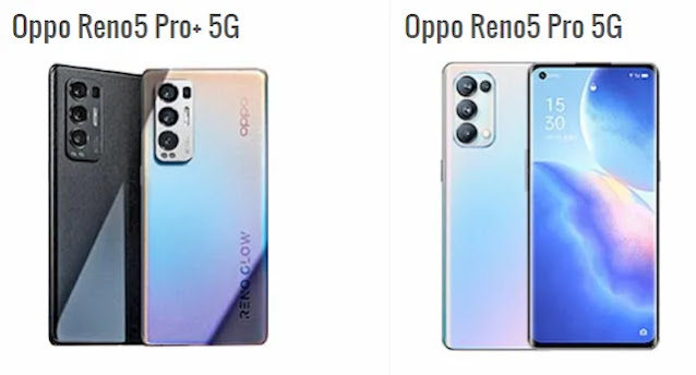 الفرق بين Oppo Reno5 Pro + و Reno5 Pro